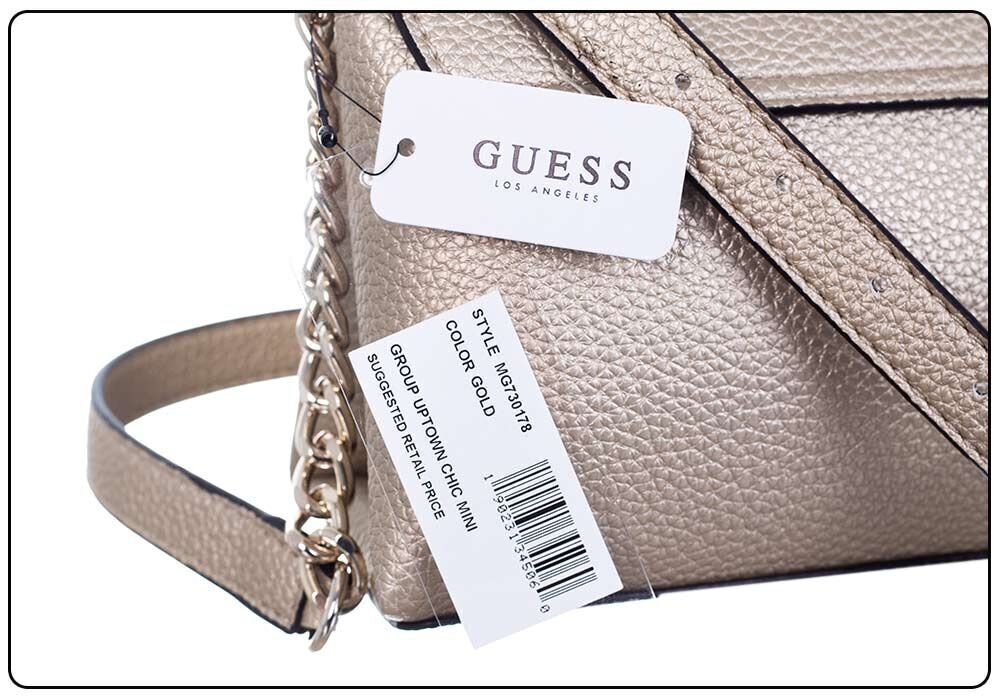 Naiste käekott GUESS UPTOWN CHIC MINI GOLD MG730178 35084 hind ja info | Naiste käekotid | kaup24.ee