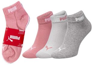 Naiste sokid Puma, 3 paari, valge/hall/roosa 887498 11 28371 цена и информация | Женские носки | kaup24.ee