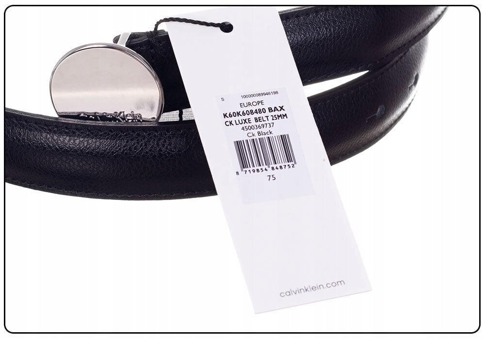 Naiste püksirihm Calvin Klein CK LUXE BELT 25 mm, must, K60K608480 BAX 38020 hind ja info | Naiste vööd | kaup24.ee