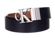 Naiste vöö Calvin Klein 2in1 MONO HARDARE ROUND REV PLQ 30 mm, must / pruun K60K607601 00V 38176 цена и информация | Naiste vööd | kaup24.ee