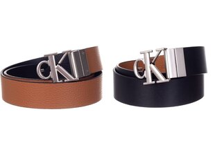 Женский ремень Calvin Klein 2в1 MONO HARDWARE ROUND REV PLQ 30 мм, черный/коричневый K60K607601 00V 38176 цена и информация | Женские ремни | kaup24.ee