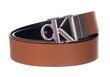 Naiste vöö Calvin Klein 2in1 MONO HARDARE ROUND REV PLQ 30 mm, must / pruun K60K607601 00V 38176 цена и информация | Naiste vööd | kaup24.ee