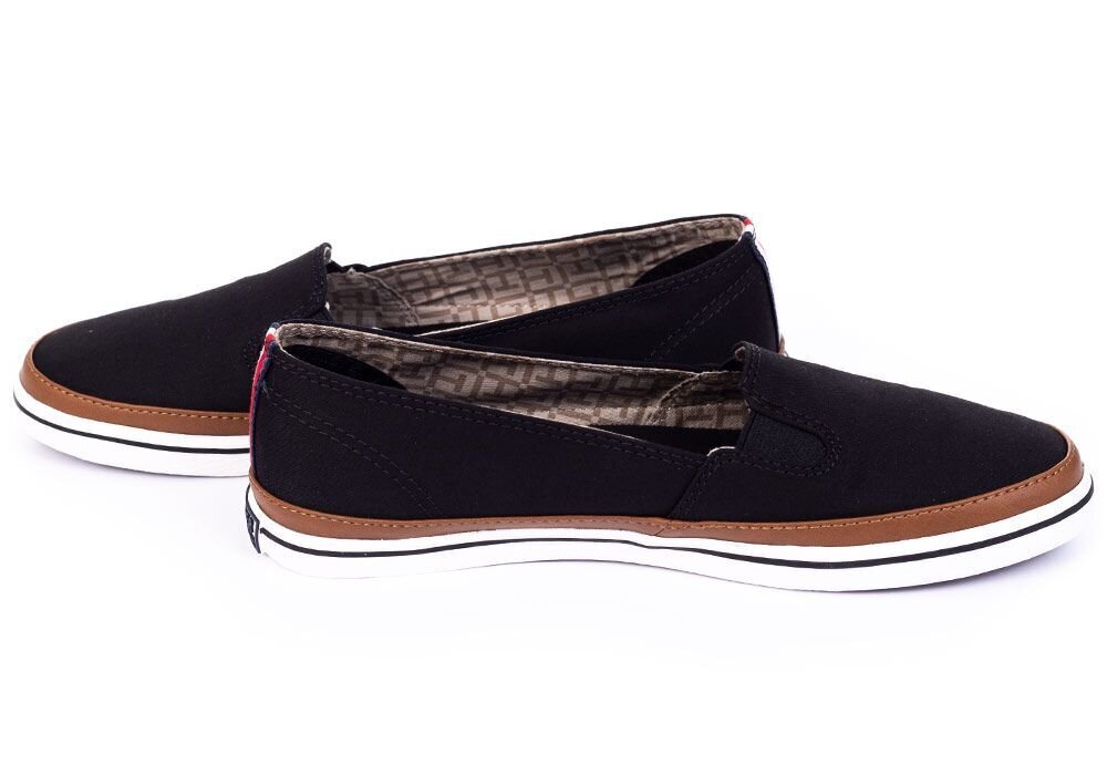 Naiste jalatsid Tommy Hilfiger ICONIC KESHA SLIP ON BLACK FW0FW01656 990 25545 цена и информация | Naiste spordi- ja vabaajajalatsid | kaup24.ee