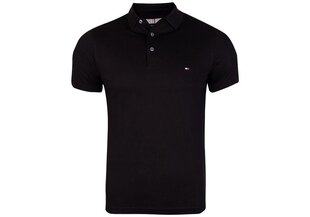 Мужская футболка ПОЛО Tommy Hilfiger T-SHIRT 1985 SLIM POLO, черная MW0MW17771 BDS 38273 цена и информация | Мужские футболки | kaup24.ee