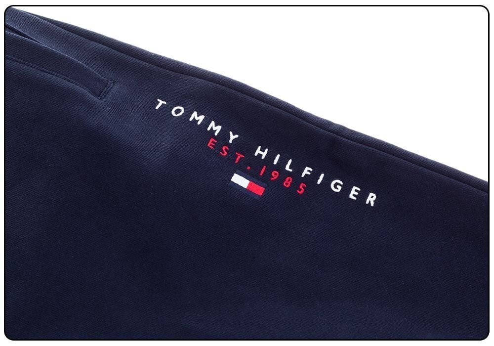 Meeste puuvillased püksid Tommy Hilfiger Essential Tommy Sweatpants Navy MW0MW17384 DW5 25960 цена и информация | Meeste spordiriided | kaup24.ee