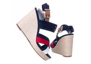 Naiste sandaalid Tommy Hilfiger Essential Hardware High Wedge Navy FW0FW05615 0GY 25797 hind ja info | Naiste sandaalid | kaup24.ee