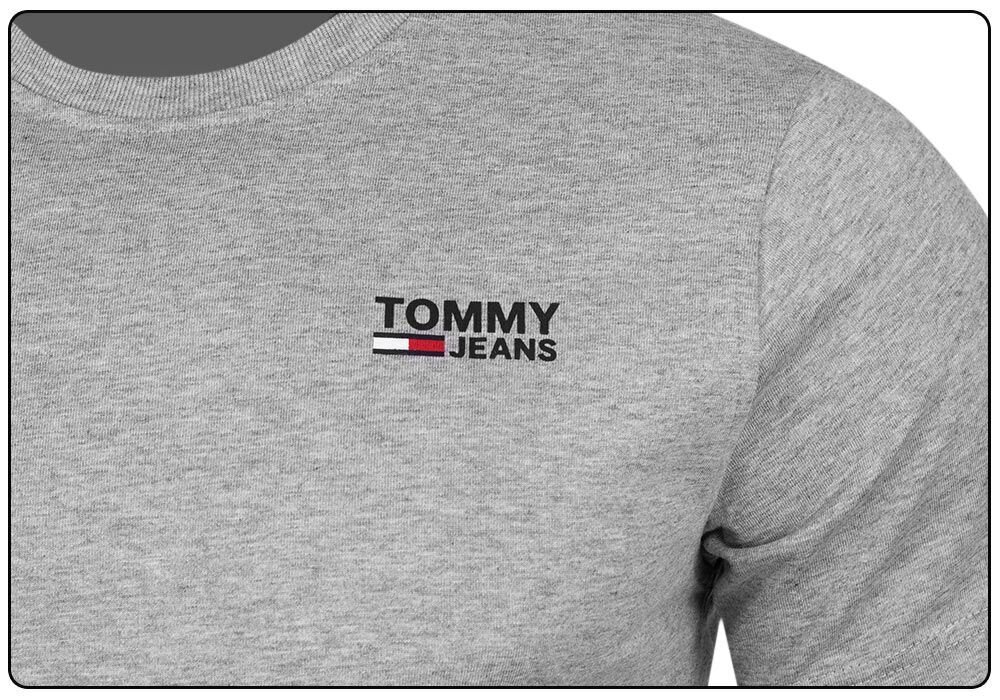 Meeste T-särk Tommy Hilfiger TJM REGULAR CORP, logoga, väljalõikega, hall, DM0DM09588 P01 28 032 hind ja info | Meeste T-särgid | kaup24.ee
