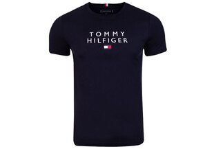 Футболка Tommy Hilfiger TOMMY FLAG, тёмно-синяя, MW0MW17663 DW5 28340 цена и информация | Мужские футболки | kaup24.ee