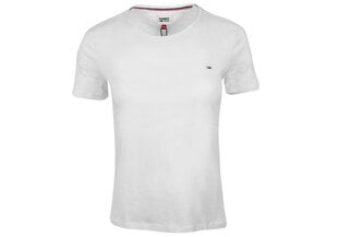 Naiste T-särk Tommy Hilfiger TJW JERSEY, liibuv, jersey, väljalõikega, valge, DW0DW09194 C87 28093 цена и информация | Женские футболки | kaup24.ee