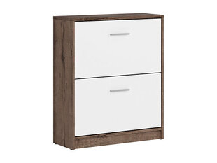 Шкаф для обуви BRW Nepo Plus 2K2, коричневый/белый цена и информация | Black Red White Мебель для прихожей | kaup24.ee