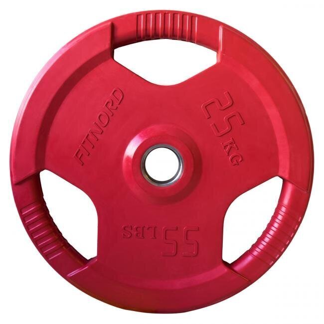 Kaaluketas 25 kg, FitNord Tri Grip Olympic hind ja info | Hantlid, kangid, raskused | kaup24.ee