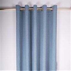 Linased sinised kardinad, ümmargune kokkuklapitav, laius 140 cm. hind ja info | Kardinad | kaup24.ee