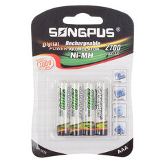 Aku Songpus AAA x 4, 2700 mAh hind ja info | Patareid | kaup24.ee