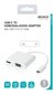 Deltaco USB-C adapter, HDMI / VGA / Audio / USB-C, 100W USB-C PD 3.0, Valge hind ja info | USB jagajad, adapterid | kaup24.ee