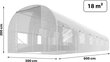 Õhuke kasvuhoone 600 cm x 300 cm x 200 cm (4977) hind ja info | Kasvuhooned | kaup24.ee