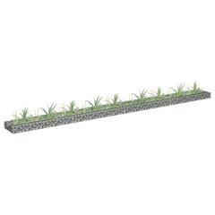 vidaXL gabioon-taimelava, tsingitud teras, 360 x 30 x 10 cm hind ja info | Dekoratiivsed lillepotid | kaup24.ee