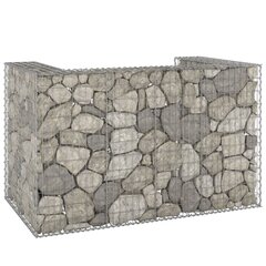 vidaXL gabioonsein prügikastidele, tsingitud teras, 180 x 100 x 110 cm hind ja info | Kompostrid, prügikonteinerid | kaup24.ee