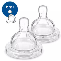 Соска для бутылочек Philips Avent SCF636/27, 6 месяцев +, 2 шт. цена и информация | Бутылочки и аксессуары | kaup24.ee