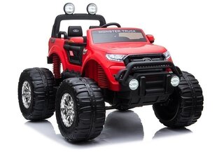 Kahekohaline elektriauto 4x4 Ford Ranger Monster Truck, punane hind ja info | Laste elektriautod | kaup24.ee