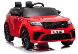 Kahekohaline laste elektriauto Range Rover, lakitud punane hind ja info | Laste elektriautod | kaup24.ee