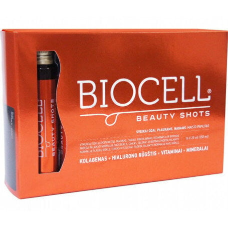 Toidulisand Biocell Beauty Shots kollageen 14 x 25 ml цена и информация | Vitamiinid, toidulisandid, ilu preparaadid | kaup24.ee