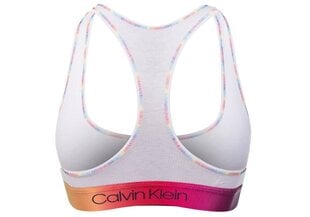 Naiste spordirinnahoidja Bralette Calvin Klein, ilma polsterduseta, valge, QF6538E 100 28376 цена и информация | Бюстгальтеры | kaup24.ee