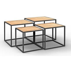 Вспомогательный стол DKD Home Decor, металл, древесина манго (95 x 92 x 45 см) (4 шт.) цена и информация | Журнальные столики | kaup24.ee