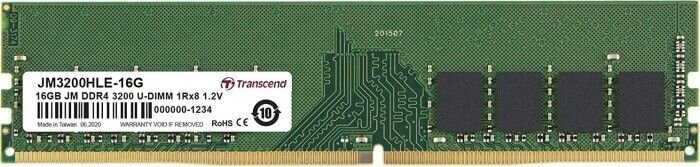 Transcend JM3200HLE-16G hind ja info | Operatiivmälu (RAM) | kaup24.ee