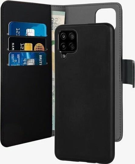 Telefoniümbris Puro sobib Samsung Galaxy A12, must hind ja info | Telefoni kaaned, ümbrised | kaup24.ee
