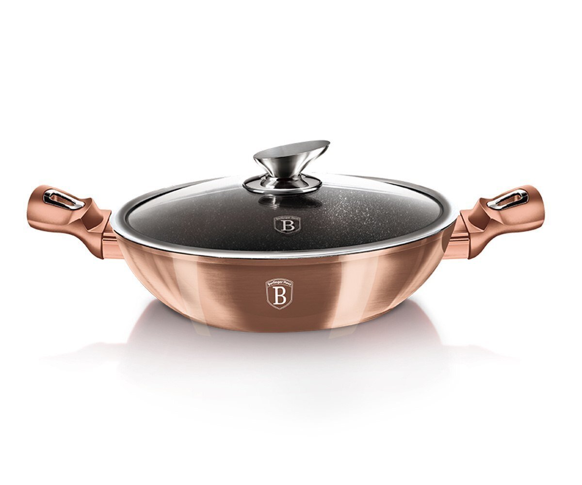 GRANIIIT WOK FRUIT 30cm BERLINGER HAUS BH-7100 ROSE GOLD цена и информация | Potid ja kiirkeedupotid | kaup24.ee