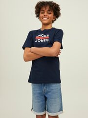 Jack & Jones laste T-särk 12214074*03, tumesinine 5715225210312 hind ja info | Poiste särgid | kaup24.ee