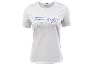 Женская футболка Tommy Hilfiger REGULAR SCRIPT OPEN-NK TEE SS WHITE WW0WW29523 YBR 25592 цена и информация | Женские футболки | kaup24.ee