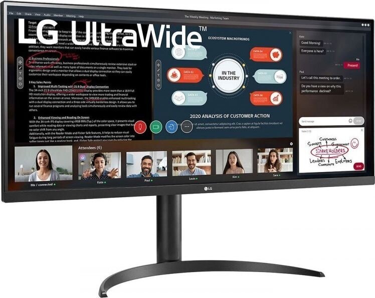 LCD Monitor|LG|34WP550-B|34"|21 : 9|Panel IPS|2560x1080|21:9|60Hz|Matte|5 ms|Height adjustable|Tilt|Colour Black|34WP550-B hind ja info | Monitorid | kaup24.ee