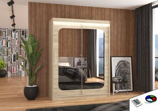 Kapp LED valgustusega ADRK Furniture Permo, tamm цена и информация | Шкафы | kaup24.ee
