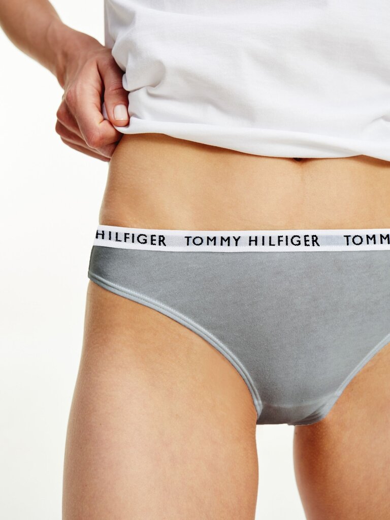 Tommy Hilfiger naiste bikiinipüksid, 3 paari, valge/hall/must UW0UW02828 0TF 42207 hind ja info | Naiste aluspüksid | kaup24.ee