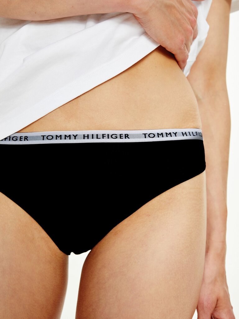 Tommy Hilfiger naiste bikiinipüksid, 3 paari, valge/hall/must UW0UW02828 0TF 42207 hind ja info | Naiste aluspüksid | kaup24.ee