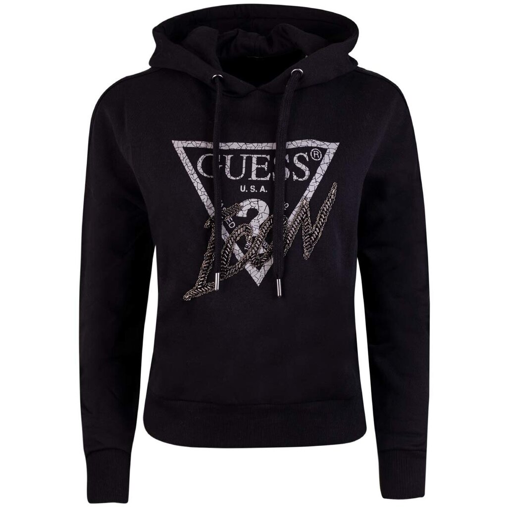 Guess naiste dressipluus ICONIC HOOD, must W2RQ07K68I0 JBLK 41951 цена и информация | Naiste kampsunid | kaup24.ee