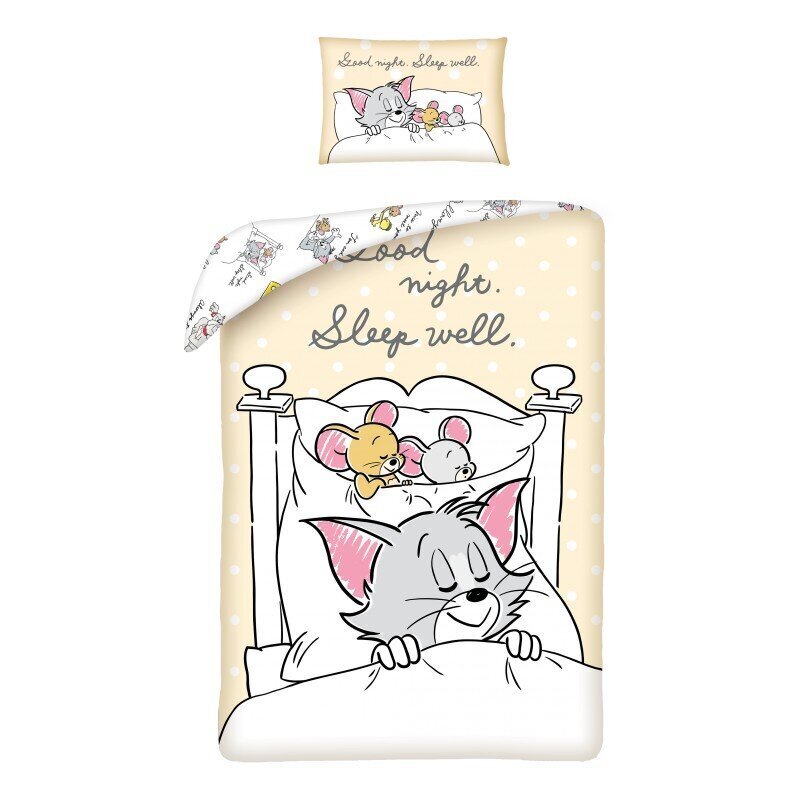 Voodipesukomplekt Tom and Jerry 100 x 135, 2-osaline hind ja info | Beebide ja laste voodipesu | kaup24.ee