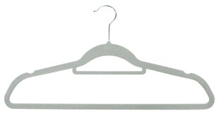 Велюровая подвеска Maxi, набор 100шт, цвет серый цена и информация | Вешалки и мешки для одежды | kaup24.ee