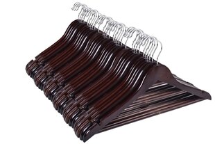 Подвеска деревянная RONDO, набор 100шт. темно коричневый цена и информация | Вешалки и мешки для одежды | kaup24.ee