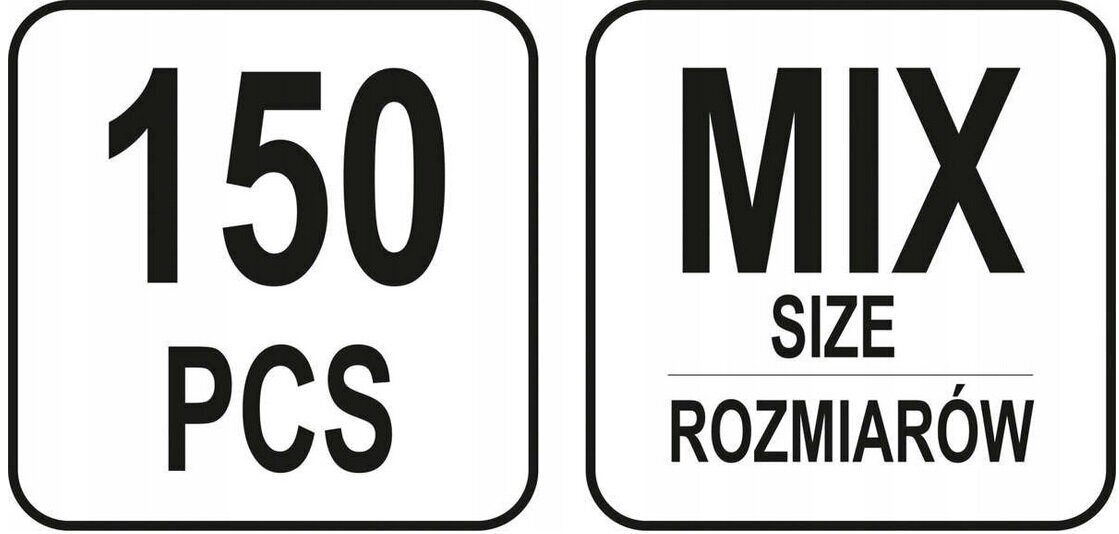 Keermestatud needid, terasest Yato YT-36481, M3-M10, 150 tk цена и информация | Käsitööriistad | kaup24.ee