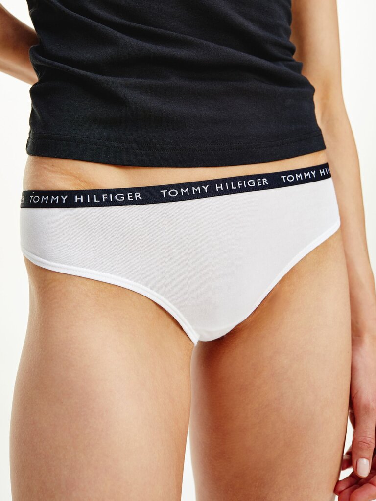 Tommy Hilfiger naiste stringid, 3 paari, THONG, valge/hall/must UW0UW02829 0TF 42165 цена и информация | Naiste aluspüksid | kaup24.ee