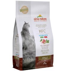 Kuivtoit kassidele veiselihaga Almo Nature HFC Adult Sterilized Cat, 1,2 kg цена и информация | Сухой корм для кошек | kaup24.ee