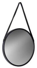 Круглое подвесное зеркало Mirage на 60 см черное цена и информация | Подвесные зеркала | kaup24.ee