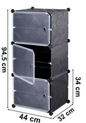 " Pola модульный шкаф для обуви черный цена и информация | Полки для обуви, банкетки | kaup24.ee
