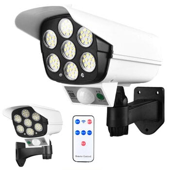 LED hämariku liikumisanduri ja päikesepaneeliga kaameramannekeen hind ja info | Ventilaatoriga valgustid | kaup24.ee