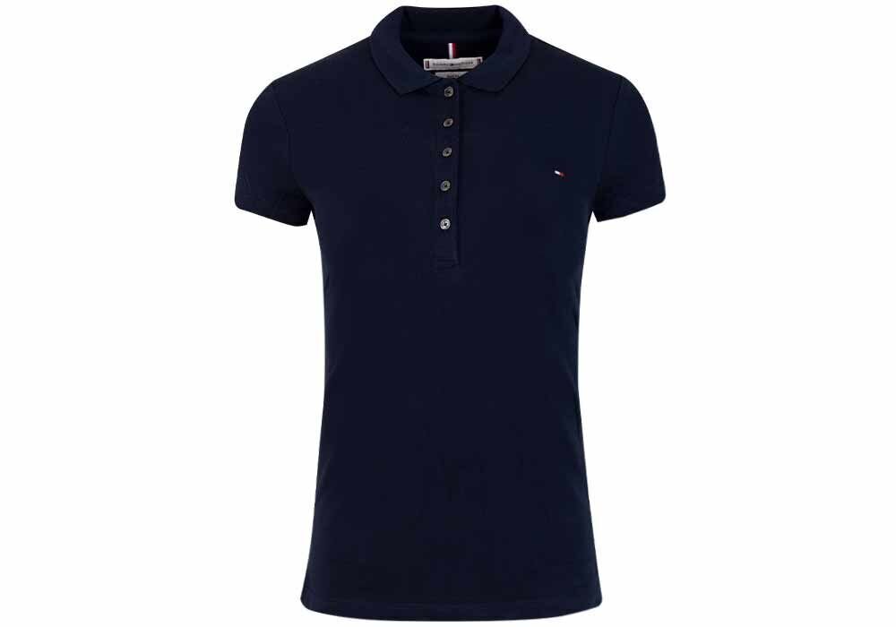 Naiste polosärk Tommy Hilfiger HERITAGE SHORT SLEEVE SLIM POLO NAVY 1M57636661 403 27149 цена и информация | Naiste T-särgid, topid | kaup24.ee