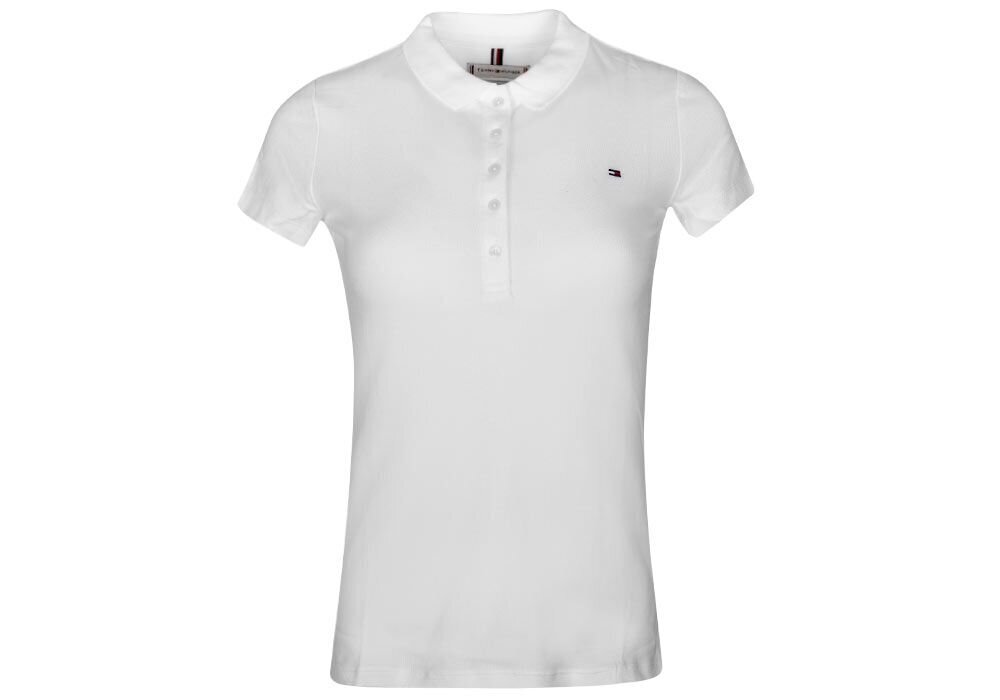 Naiste polosärk Tommy HilfigerHERITAGE SHORT SLEEVE SLIM POLO WHITE 1M57636661 100 27155 цена и информация | Naiste T-särgid, topid | kaup24.ee