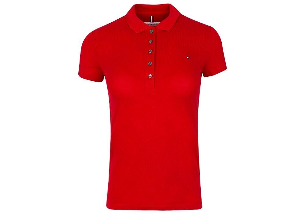 Naiste polosärk Tommy Hilfiger HERITAGE SHORT SLEEVE SLIM POLO RED 1M57636661 611 27212 hind ja info | Naiste T-särgid | kaup24.ee