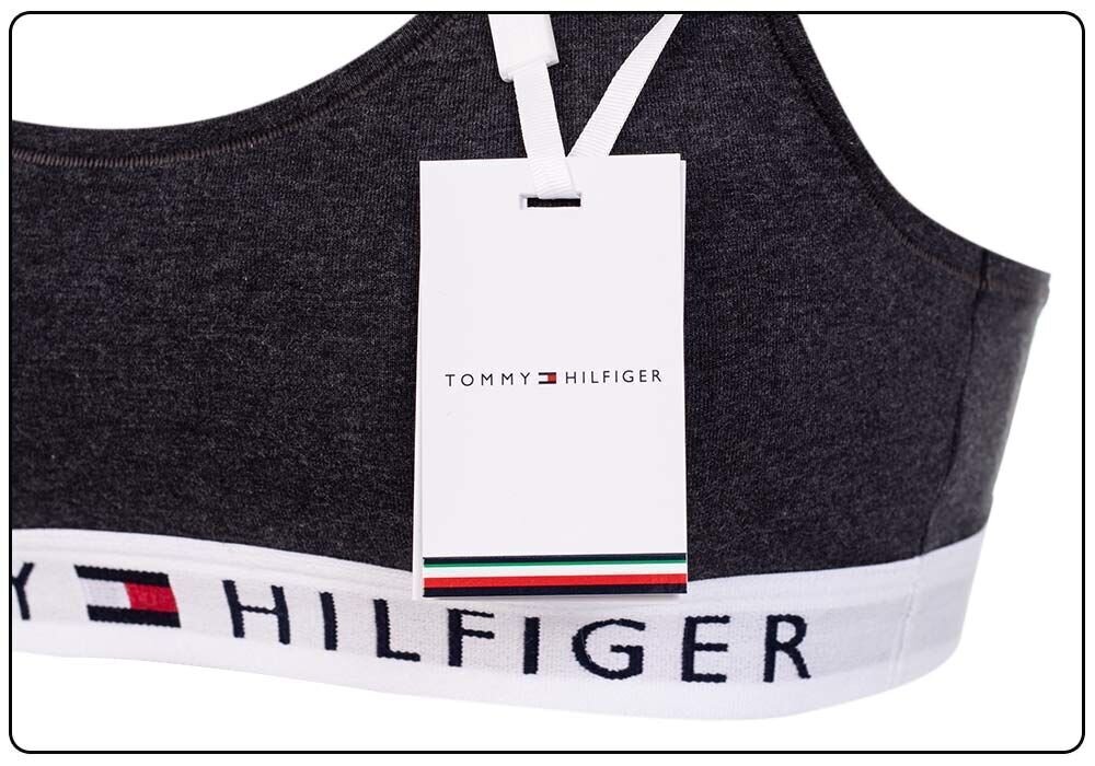 Naiste rinnahoidja Tommy Hilfiger, grafiit, UW0UW02037 PJB 27650 цена и информация | Naiste spordiriided | kaup24.ee